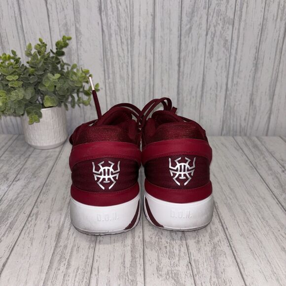 Mens Size 8 Adidas D.O.N. Issue 2 Maroon Sneakers - Picture 4 of 6